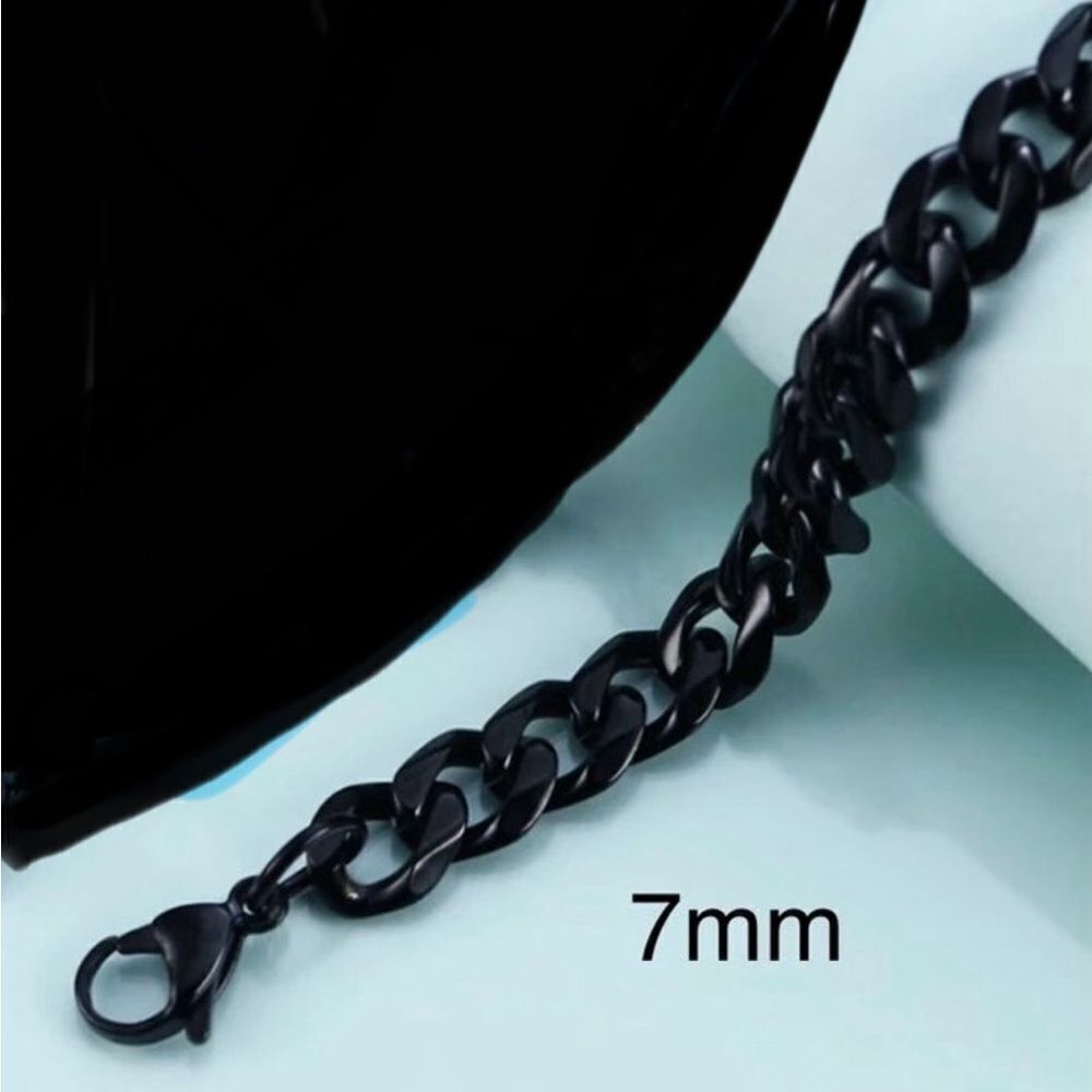 UNISEX PUNK STAINLESS STEEL 7mm NECKLACE/CHAIN‎